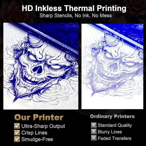 Image of Tattoo Stencil Printer Wireless Thermal Tattoo Machine Kit
