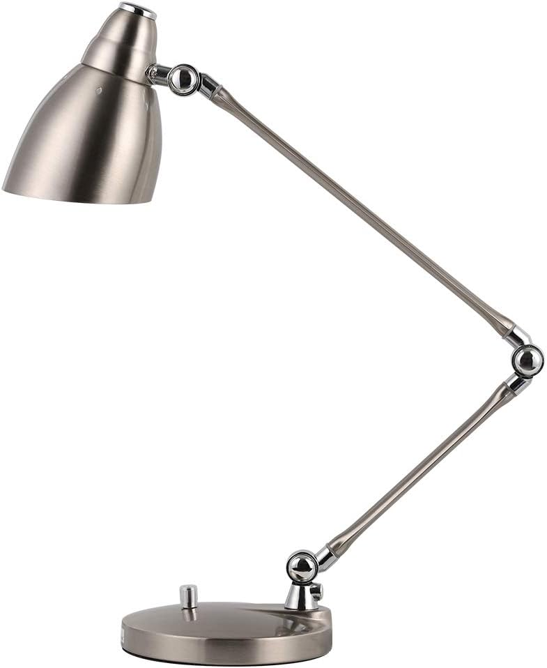 HAITRAL Swing Arm Metal Desk Lamp - Eye-Caring Modern Architect Task Lamp with Multi-Joint and Flexible Adjustable Arm, Reading Lamp for Office, Study, Work
