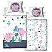 Produktbild Character World Peppa Wutz Bettwäsche für Jungs und Mädchen Flanell/Biber · Baby-Bettwäsche Kinderbettwäsche George & Peppa im WELTALL · 1 Kissenbezug 40x60 + 1 Bettbezug 100x135 cm