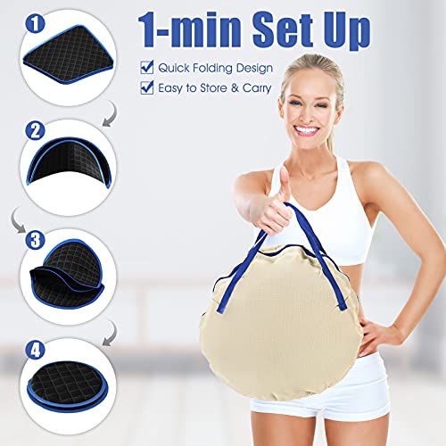 COSTWAY Portable Steam Sauna, Remote Control, 3L Steamer, Foldable Sauna Spa with 9 Temperature and 90 Mins Timer, Atomization, Personal Sauna Hat Tent for Detox Relaxation (Black) - Image 5