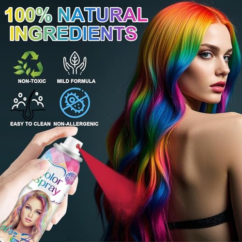 Spray Temporal de Color para Cabello Fired Red 120 ML miniatura 4