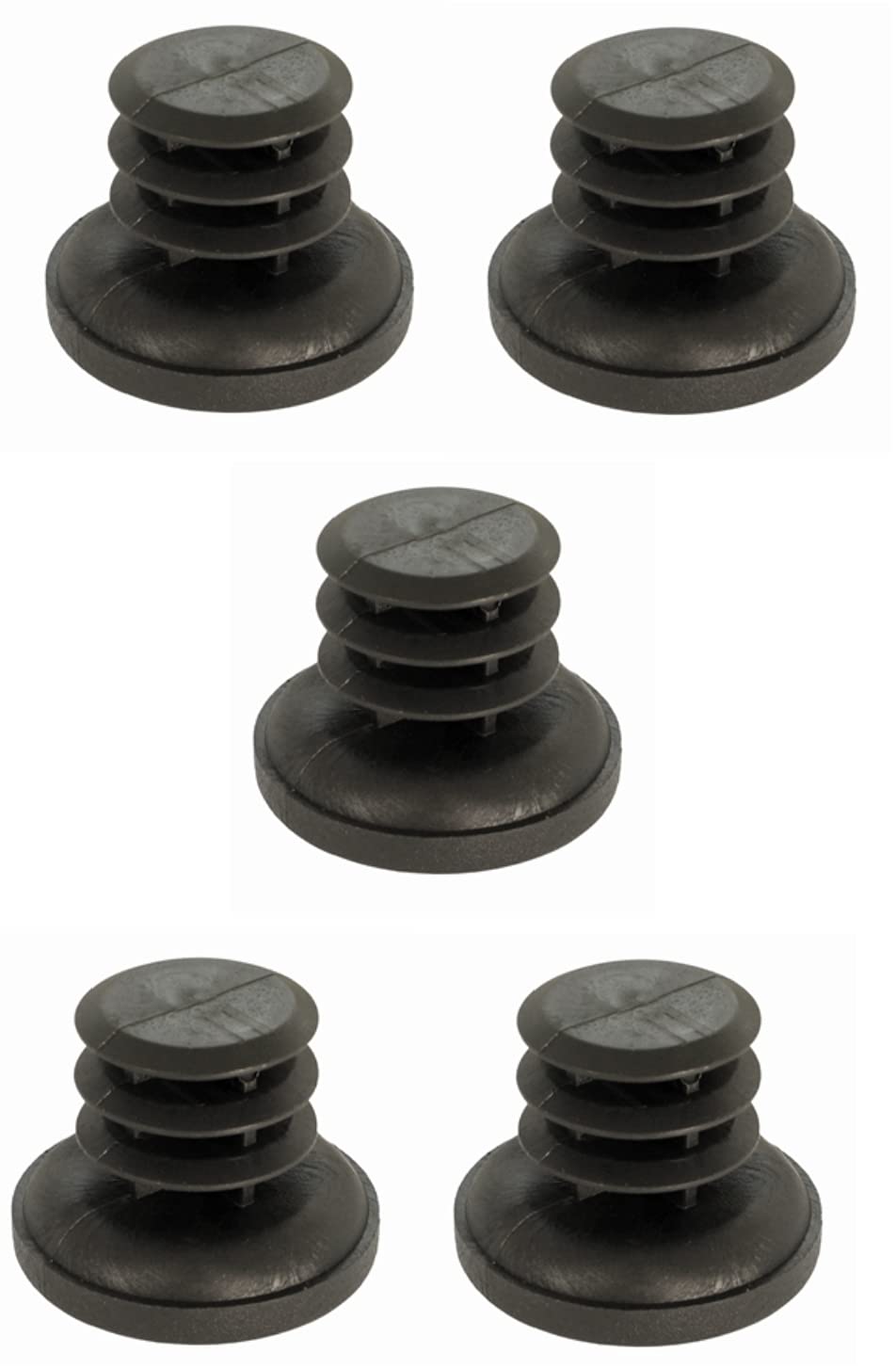 cyclingcolors 5 x lamellar plugs, round plugs, furniture gliders, furniture feet, end caps, round, plastic (diameter = 22-23 mm)