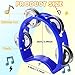 Boao 21 Pcs Tambourine Musical Instrument for Adults Plastic Percussion Tambourine 4 Bells ABS Musical Rhythm Instrument Hand Held Percussion Drum for Party Performance(Mixed Color)
