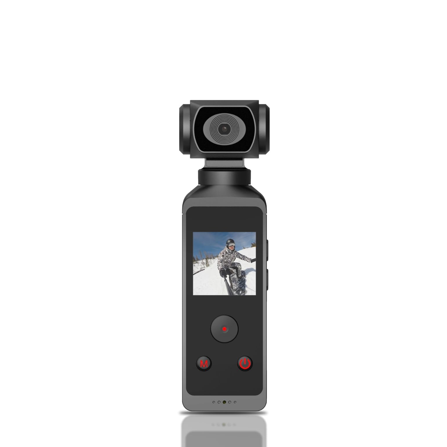 LICAEVEY Caméra corporelle 1080P HD - Rotation à 270 ° - Anti-tremblement - Avec clip microphone et étui étanche pour l'équitation, la plongée, le tir en plein air