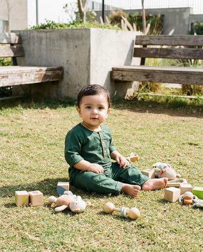 Image of Baby Boys Night Suit 3 /4 Sleeves Co-Ord Nightwear Set - Pure Cotton- Soft, Comfy & Perfect for Sleep Time