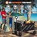 Collapsible Wagon Cart Foldable with 350lbs Weight Capacity, Lightweight Utility Shopping Cart with Wheels, Folding Grocery Wagon Carts Portable for Beach Garden Sports and Camping, Black