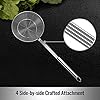Hiware Solid Stainless Steel Spider Strainer Skimmer Ladle for Cooking and Frying, Kitchen Utensils Wire Strainer Pasta Spoon, 5.4 Inch #3