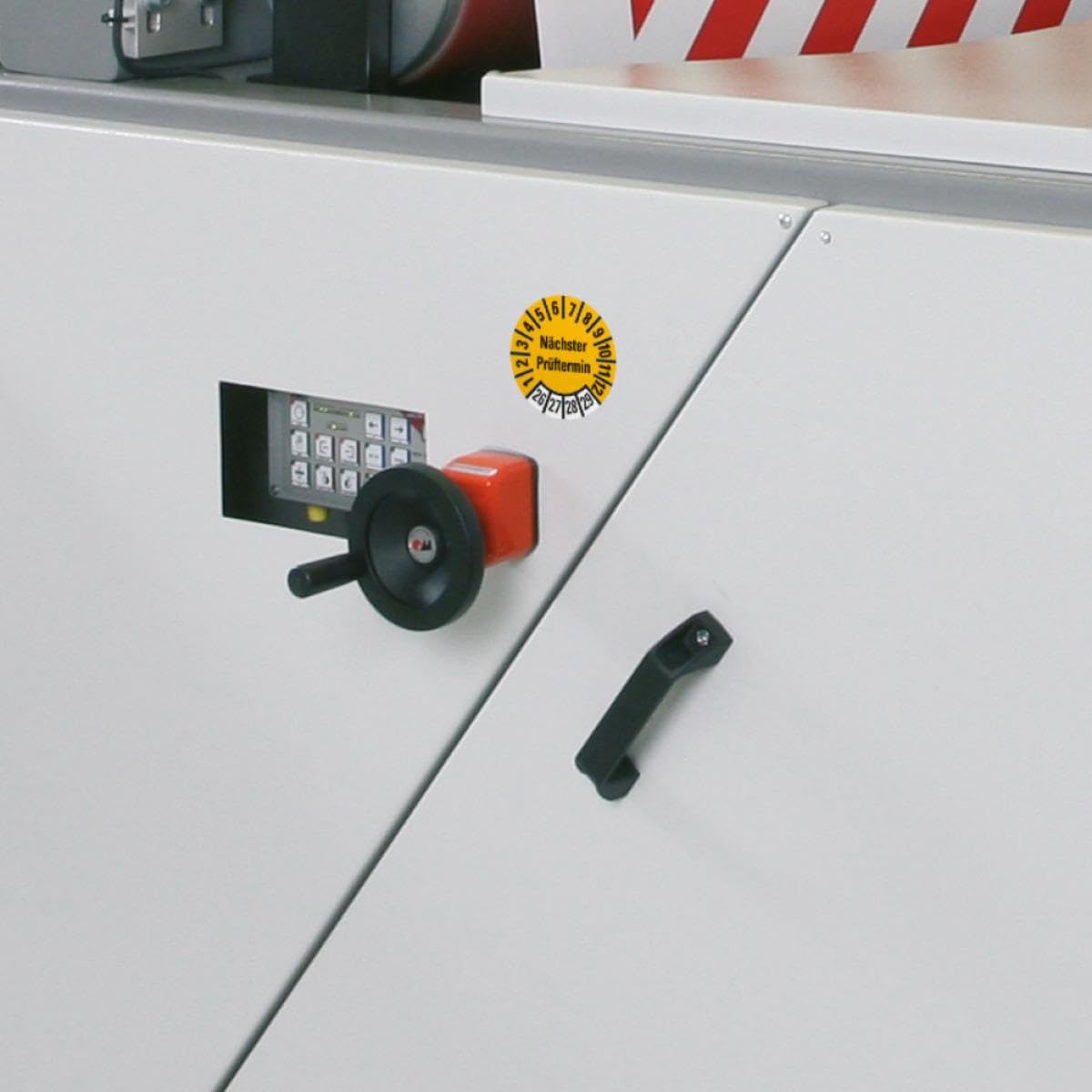 Prüfplakette Nächster Prüftermin 26-29, gelb, Dokumentenfolie, Ø 10mm, 128/Bogen