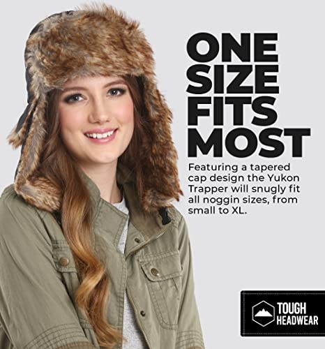 Tough Headwear Winter Trapper Hat - Russian Ushanka Trooper Aviator Hats For Men & Women - Snow Eskimo Hat With Ear Flaps #TOP5