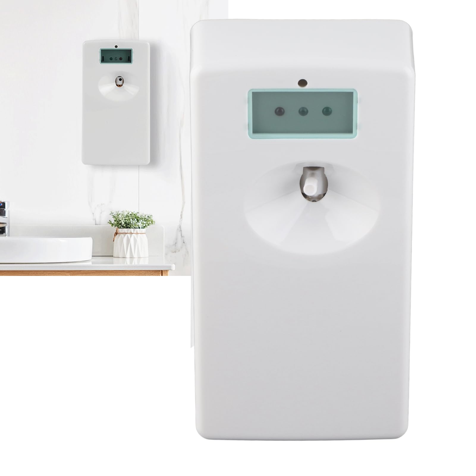 Topyond Dispensador automático de ambientador en aerosol, bomba recargable, pulverizador automático de aromaterapia, dispensador de perfume de montaje en pared para el hogar, habitación, oficina