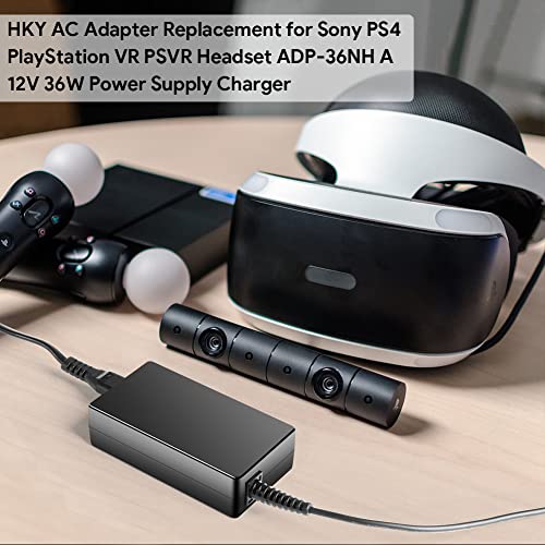 Hky 12V Ac Adapter Charger Compatible With Sony Playstation Vr Virtual Reality Headset Sony Ps4 Playstation 4 Psvr2 Psvr Power Cord Replacement Adp-36Nh A Cuh-Zac1 Cuh-Zvr2 Power Supply Adapter #TOP2