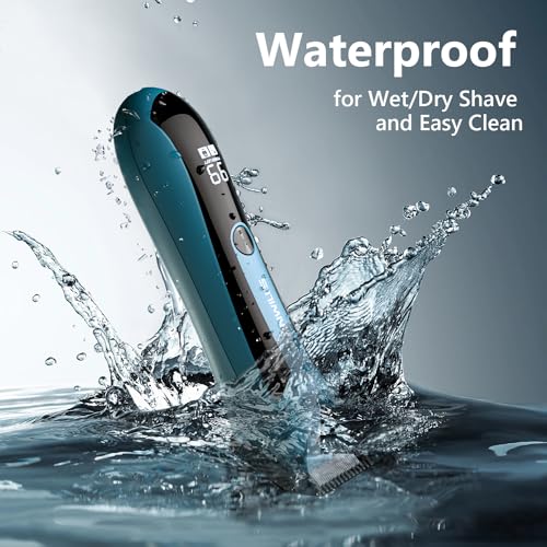 Image of Body Hair Trimmer Men - Body Groomer, Groin Hair Trimmer for Men Waterproof Wet /Dry Use, Electric Ball Trimmer /Shaver with Charging Dock, Male Hygiene Razor, Mens Grooming Kit