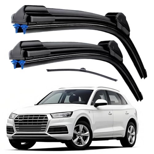HIDOFILT Dual Rubber Blade Windshield Wipers for Audi Q5 2018 2019 2020 2021 2022 2023 2024 2025 / Q3 2015-2018 Replacement Wiper Blades with Rear 24+20+15inch (For 2018-2025 Audi Q5)