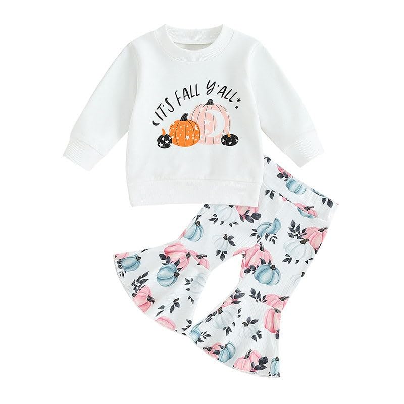 Kids Sweatshirts Cotton Warm Crewneck Long Sleeve Pumpkin Letter Halloween Sweatshirt for Boys Girls 1to4 Years