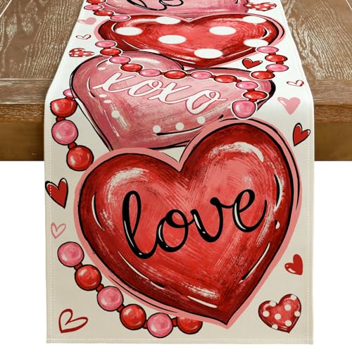Geeory GT128-72 Valentine'S Day Table Runner 13 X 72 Inch cover