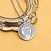 Yuchew St Christopher Necklace Bless Safety Religion Pendant Gift Saint Christopher Medal for Family, Parent, Friend, Men, Women (Silver)