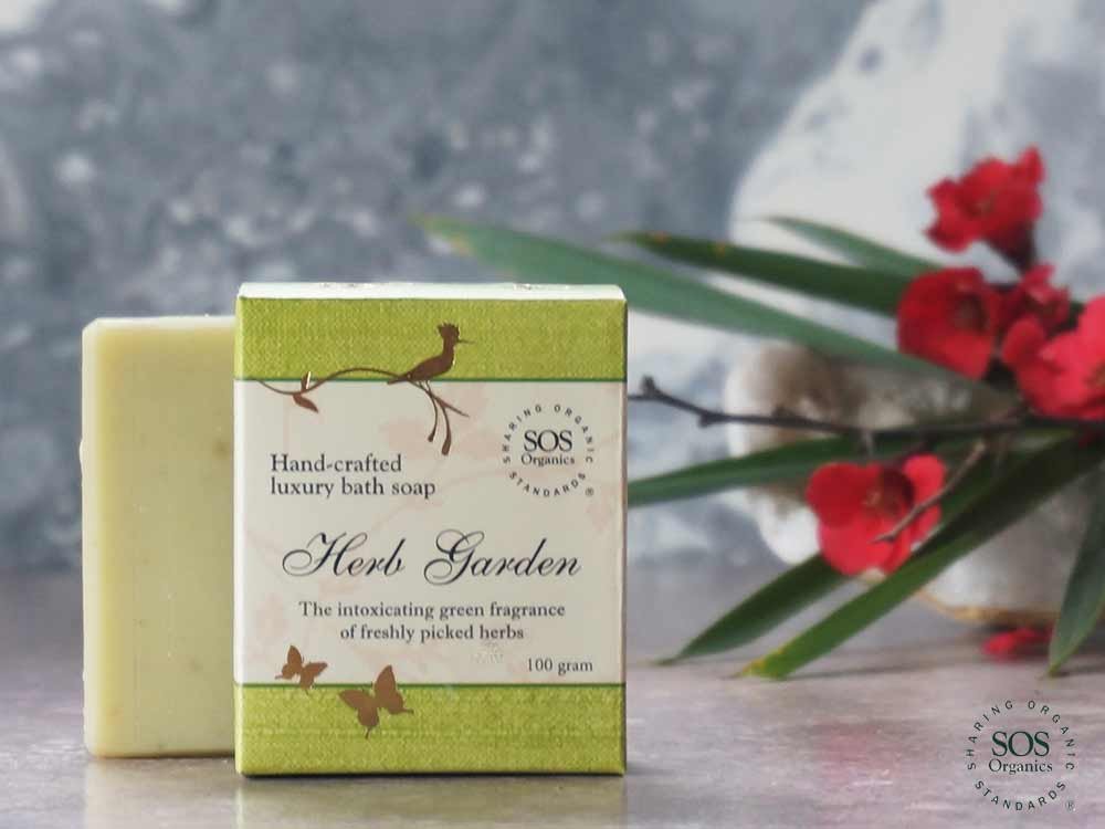 SOS Organics Herb Garden Luxury Bath Soap, 100 gm, Pack of 2
