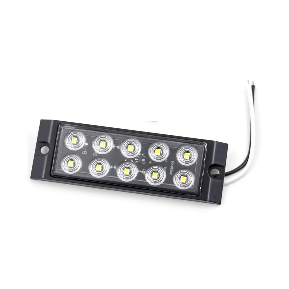 Zestaw 12V 24V boczne światła obrysowe ostrzegawcze tylne światło Auto samochodowe zewnętrzne ciężarówka z przyczepą żółte białe czerwone lampy(6pcs,White)