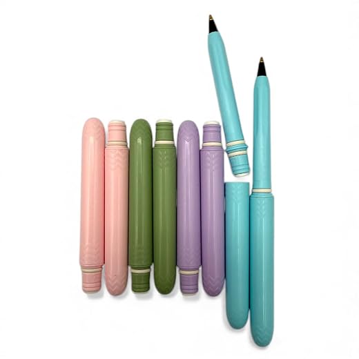 Pokka 8-Pack of Pastel Pens – Cute, Chic & Functional Pocket Ballpoint Pens – Compact & Refillable Stationery Pens for Work, Journals, or On-the-Go Writing, Collectible Aesthetic Pen (Assorted)
