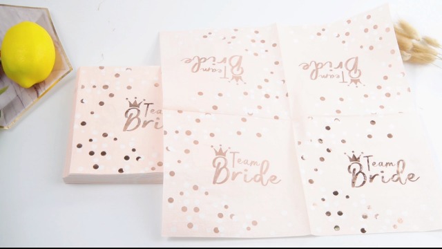 JGA Servietten – Team Bride Motiv, 33x33 Cm, 3-lagig, Perfekt Für Junggesellinnenabschied