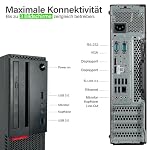 Lenovo - Schneller PC mit Іntel Core i5 - Desktop Computer + Silent Rechner für Büro & Home Office mit 3,2 GHZ - 16GB RAM - 512GB SSD - USB3.0 - WLAN - inkl Windows 11 Pro + Grееd Maus/Tastatur – Bild 5