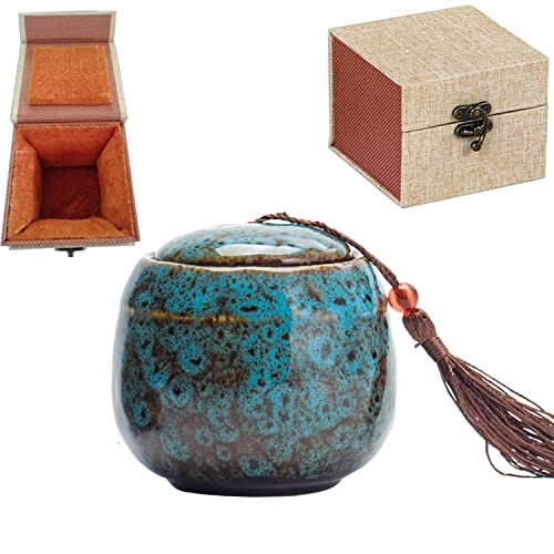 Small Urns for Human Ashes, Decorative Cremation Keepsakes Made of Ceramic, Mini Urns for Adult Ashe, Funeral for Pet, Small Amount of Cremated Remains, Display Burial at Home Offi image 1