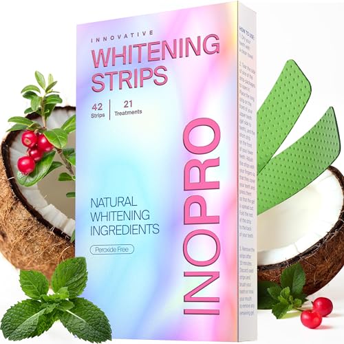 InoPro Teeth Whitening Strips 21 Treatments Kit - Teeth Whitener,...