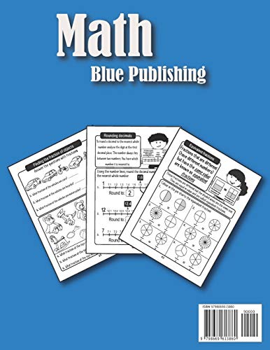 Fractions And Decimals Workbook For Kids Ages 7-9: Practice Problems Of Adding, Subtracting, Comparing, Ordering Fractions and Decimals Activity Book - Equivalent Fractions - Rounding Decimals... - Image 2