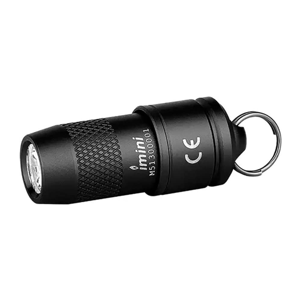 iMini Quick Activation Keychain Flashlight with 3 LR41 Batteries (Black)