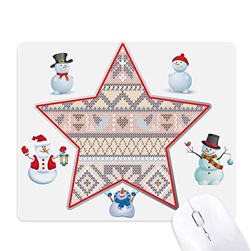 Tapis de souris étoile bonhomme de neige octogonal pour bureau pc