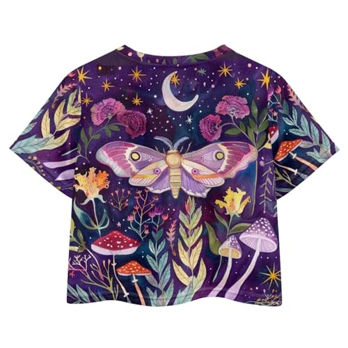 Image of Kids T Shirt Short Sleeve Crop Tops for Girls Summer Clothes Pullover Tees Shirt 5-14