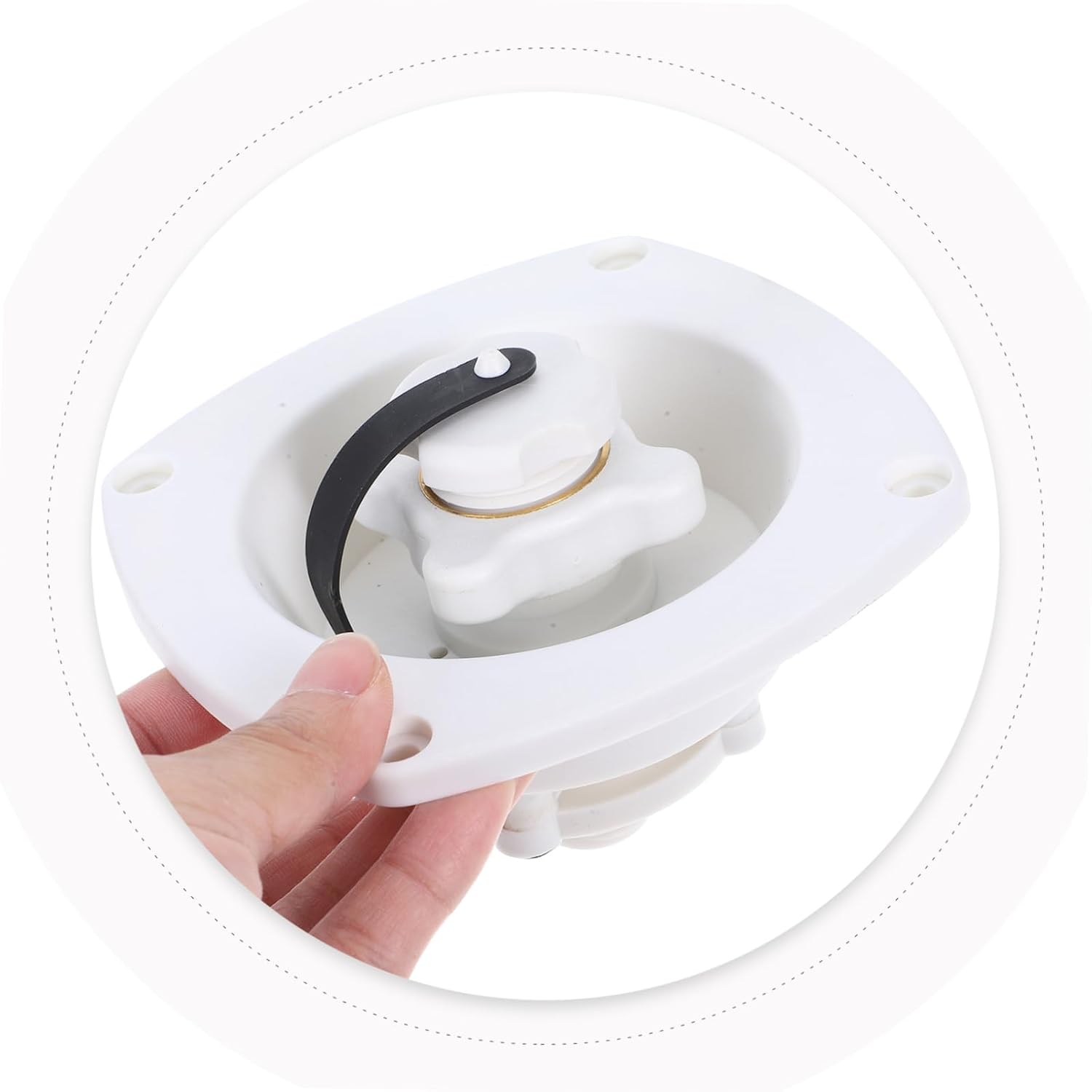 ULTECHNOVO Rv Water Fill Inlet Durable Water Fill Cap with Check Valve Easy Installation for Trailers and Motorhomes Accessory for Camping and Outdoor Use