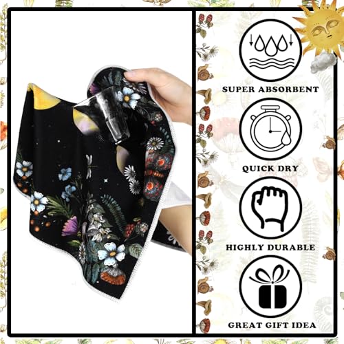 Toallas de cocina bohemias y absorbentes de lino de algodón de 20 x 28 pulgadas para el hogar 7