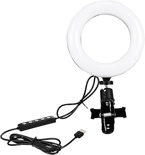 Clip on Ring Light 1 Set Live Light Fill Light Laptop Ring Light Live Broadcast Fill Light Selfie Desk Light Clip Type Beauty Light LED Colorful Plastic Clip Fill Light