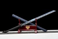 Vista 3 de ZPGP - Espada china Kungfu de hoja afilada, dragones de espada ancha azul