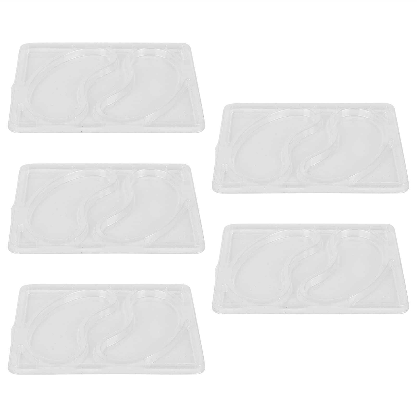 Generic Moule de Masque pour les Yeux Réutilisable, Patch Multifonctionnel pour Produits de Soins de la Peau, Plateau Portable pour la Maison et les Salons de beauté, 5 Pièces