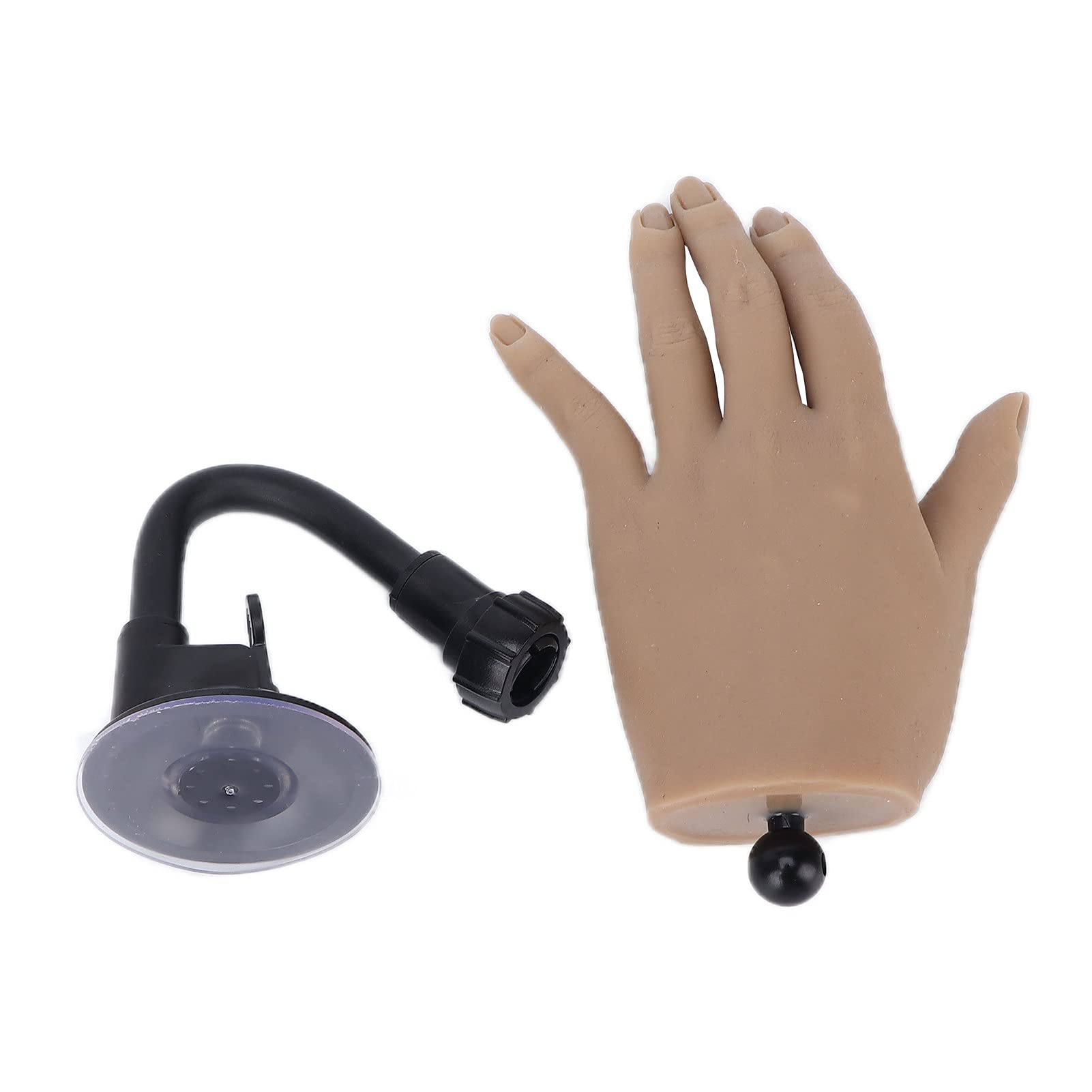 Main de pratique nail art en silicone avec support pour corriger les tremblements