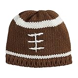 Mud Pie Baby Boys' Football Knit Hat, Brown, 0-6 Months