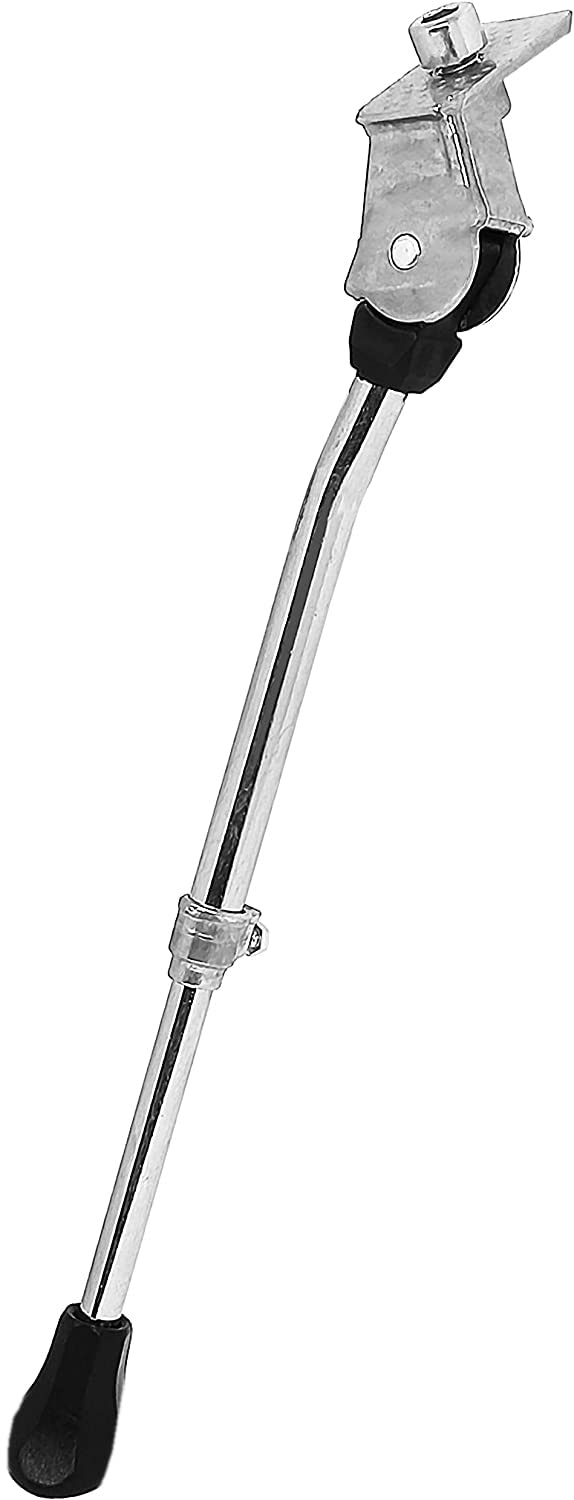Cavalletto regolabile bici 330mm Reggi Ciclo laterale Universale Alluminio per Bicicletta da 16'' a 29'', accorciabile con vite robusto e antiruggine antirottura, Piedino di Gomma Antiscivolo