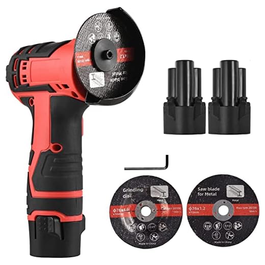 Radial Pequeña Bateria Herramienta de molienda eléctrica de 19500rpm, Mini amoladora, cortador de mano para cortar, pulir, azulejo de cerámica, madera, piedra, acero (2 Batería (rojo))