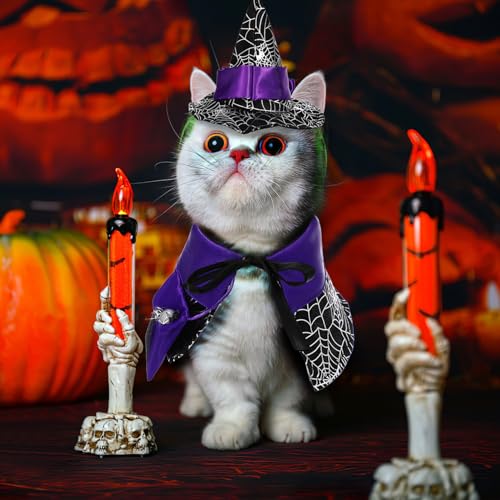 Disfraz de Bruja para Perros Halloween, Talla Única, Violeta miniatura 2