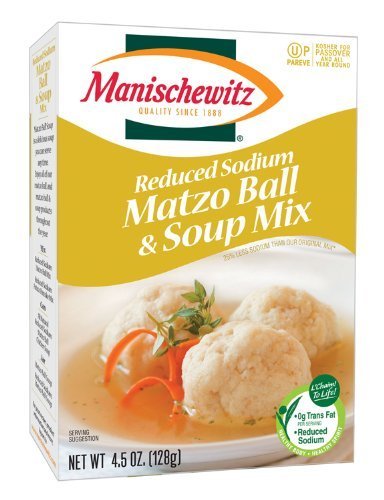 Manischewitz Reduced Sodium Matzo Ball & Soup Mix KFP 4.5 oz. Pack of 3