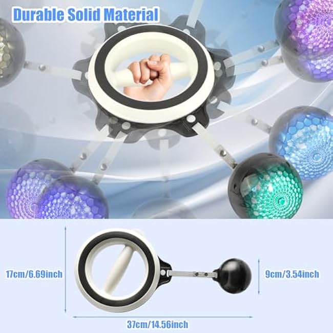 360¡ã Hand-Crank Forearm Trainer Arm Workout Fitness Exerciser Chest Shoulders Trainer Fitness Equipment for Home and Gym