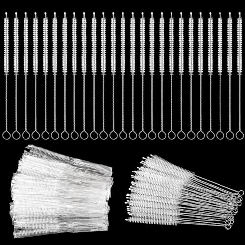 trelaco 50 pcs tracheostomy cleaning brushes trach brush nylon bristle tracheostomy brushes pipe tube cleaning brush for supplies 10mm