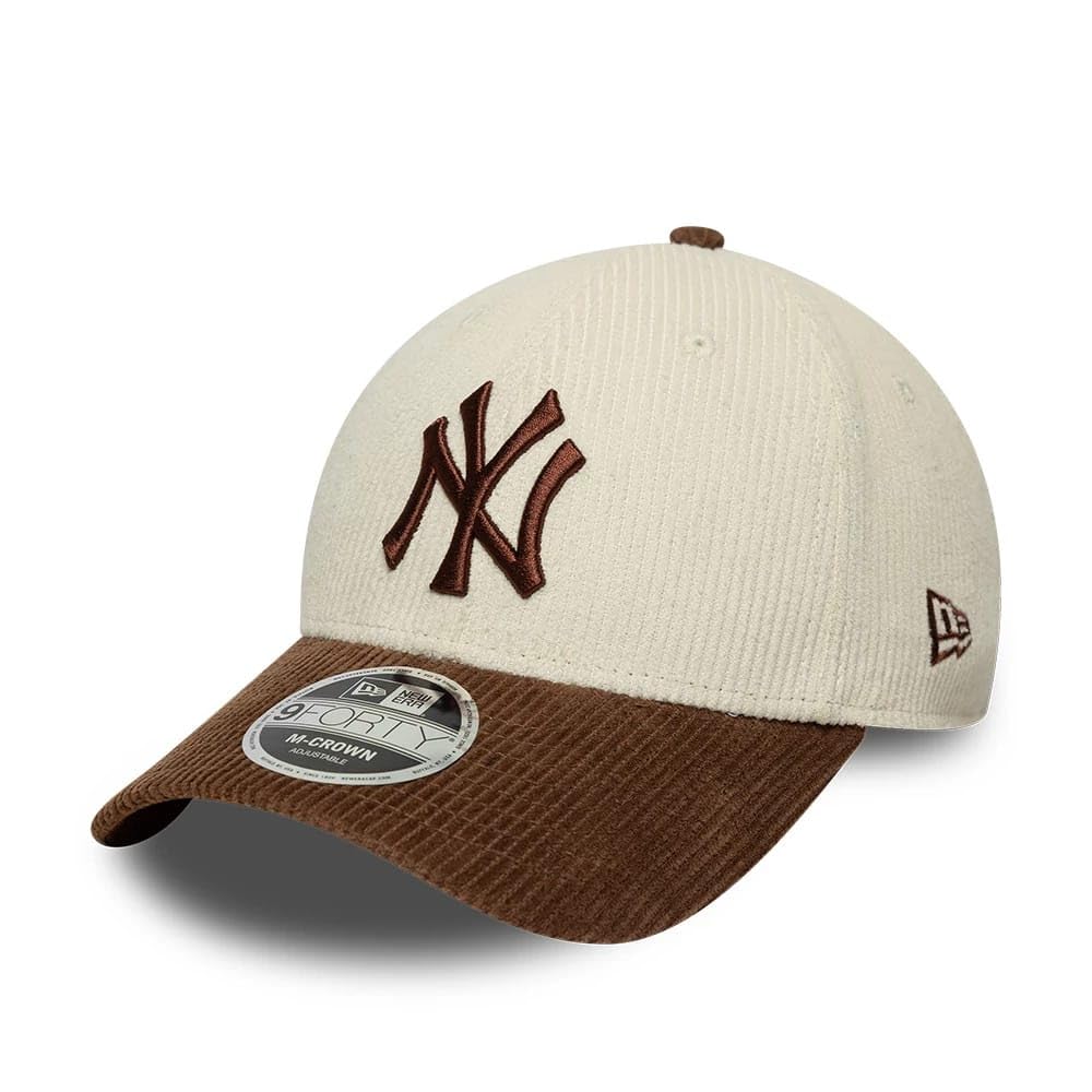 New Era New York Yankees Cord 9Forty Adjustable M-Crown Cap Beige โ image 1