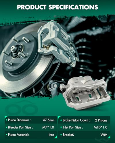 Image of SCITOO Front Right Brake Caliper With Bracket 19B3107 Compatible For Nissan For Quest 2004-2009 2011-2017