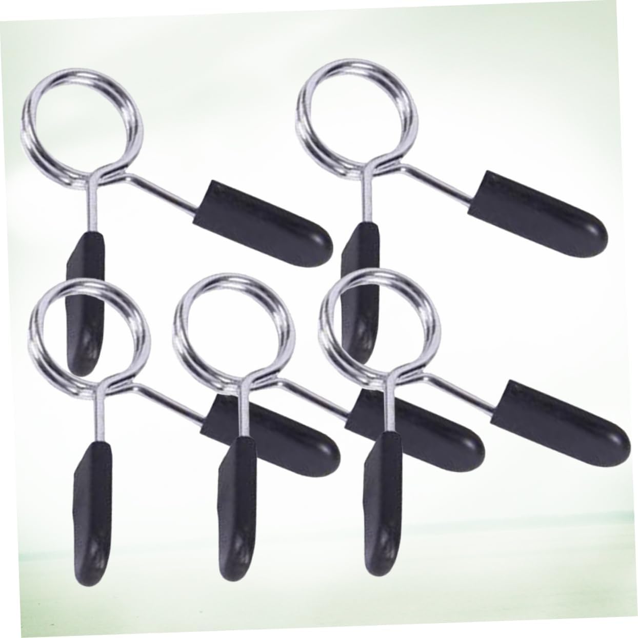 YARNOW 5Pcs Barbell Spring Clip Collars Dumbbell Clamp for Weightlifting Powerlifting Cross Fit Gym Accessories Durable Spring Clips to Prevent Slipping