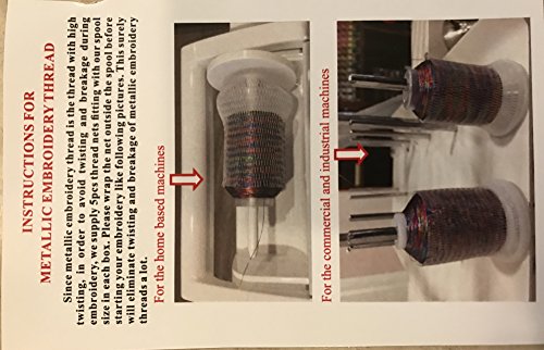18 Metallic Embroidery Machine Thread + Thread Nets - Thumbnail 3