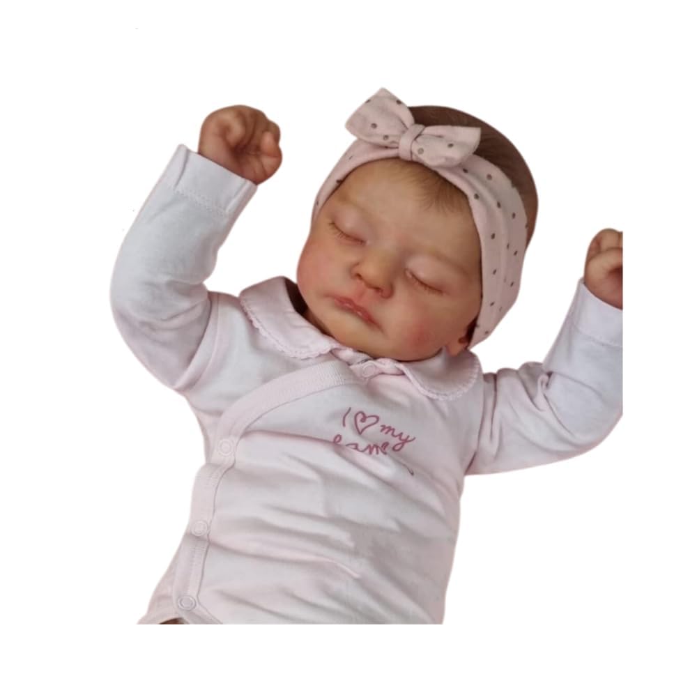 MAIHAO 49cm Bambole Reborn Femmina Bambolotti di Silicone Originali Bambola realistica Neonato bambile Toddler Occhi Chiudi Maschio Reborn Baby Dolls