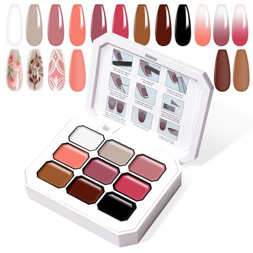 U-Shinein Gradient Painting Gel, 9 Colors Ombre Gel Nail Polish